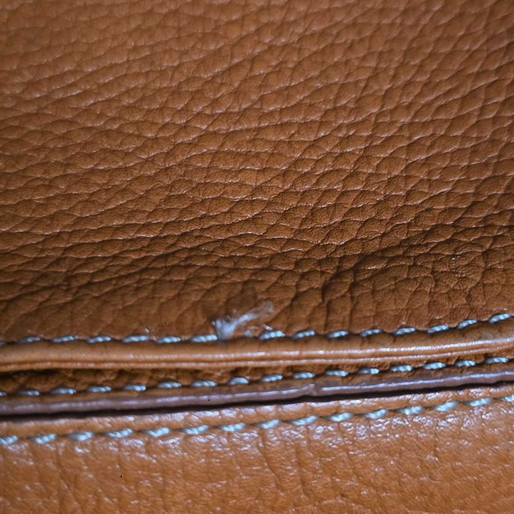 Cole Haan Rustic Orange Pebbled Leather Flap Shoulder Bag - Picture 15 of 15